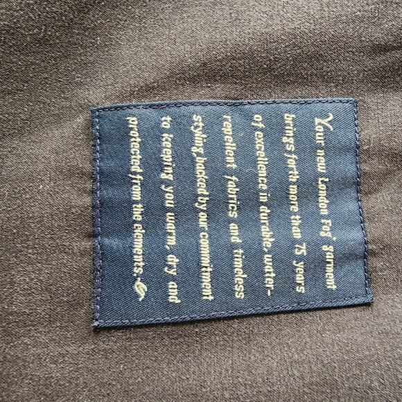 London Fog Charcoal Gray Double-Breasted Trench Coat Belted Size 6 - Picture 9 of 9